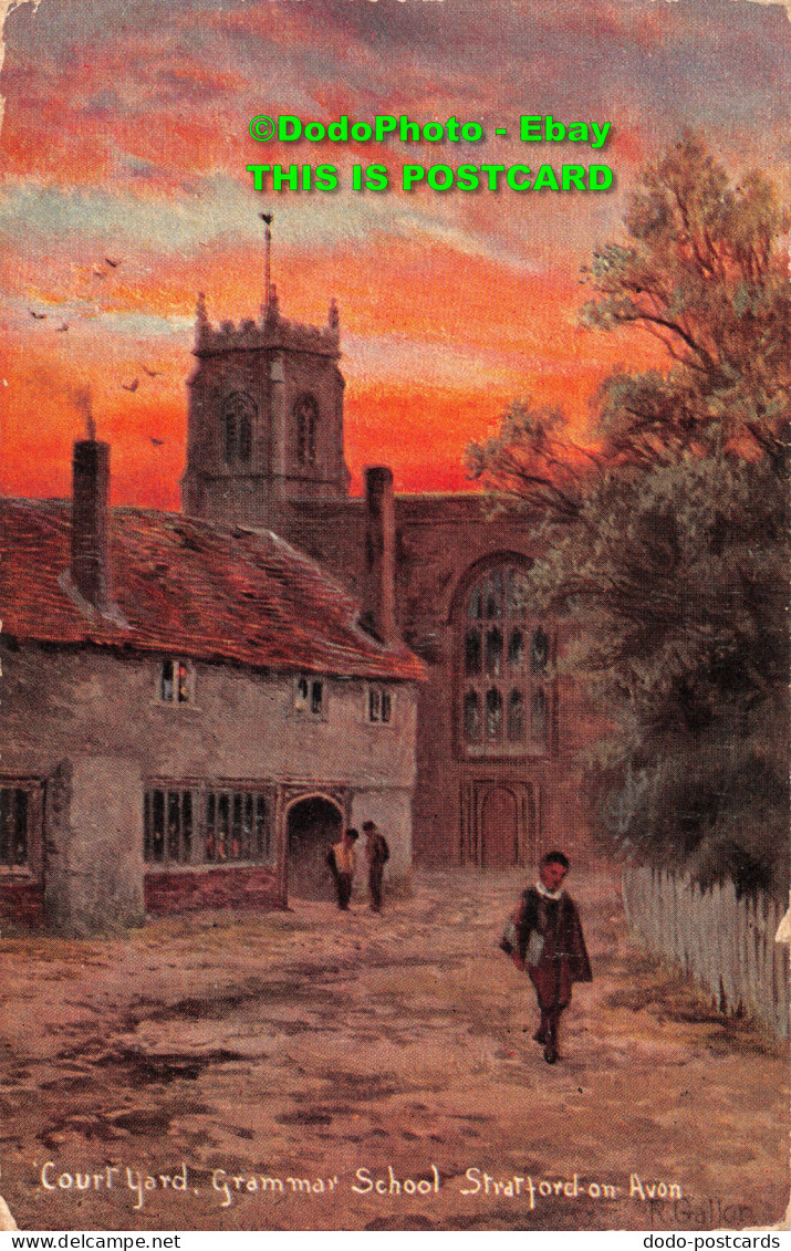 R359090 Stratford On Avon. Court Yard. Grammar School. S. Hildesheimer. No. 5363 - World