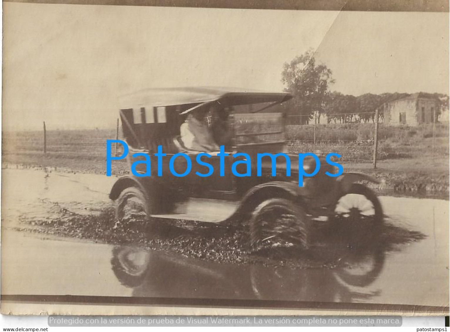 228903 ARGENTINA AUTOMOBILE OLD CAR AUTO AND MAN YEAR 1922 PHOTO NO POSTAL POSTCARD - Argentine