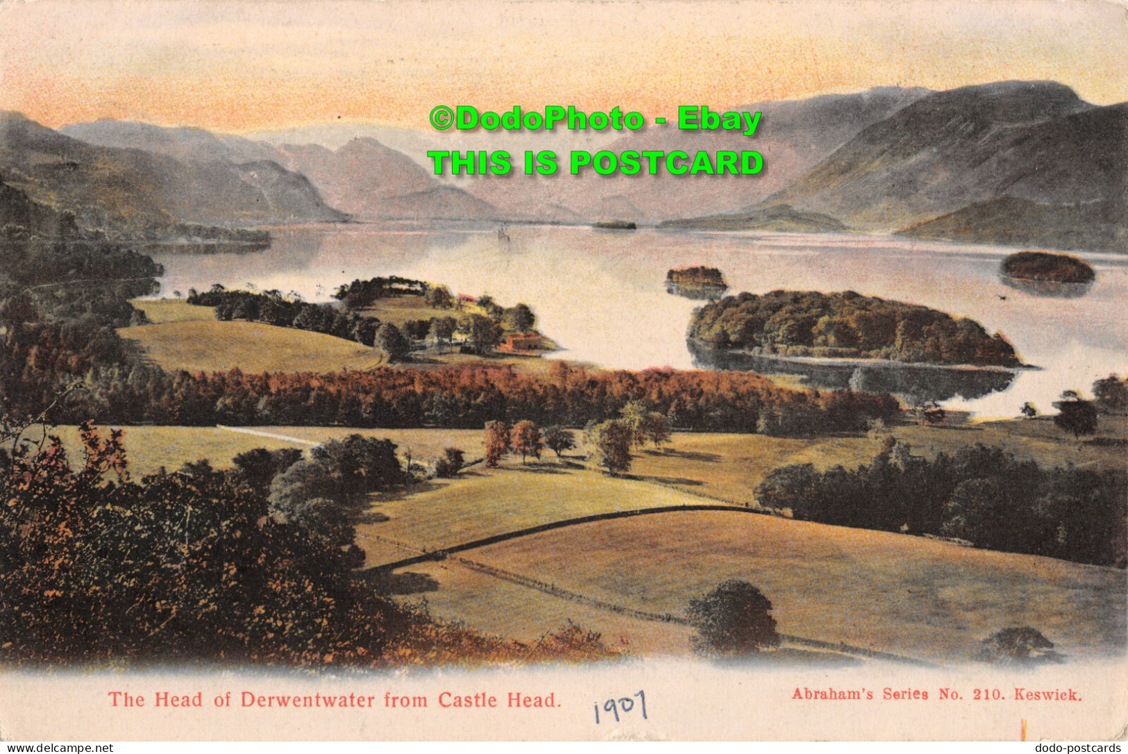 R358767 The Head Of Derwentwater From Castle Head. Abraham Series No. 210. 1907 - World