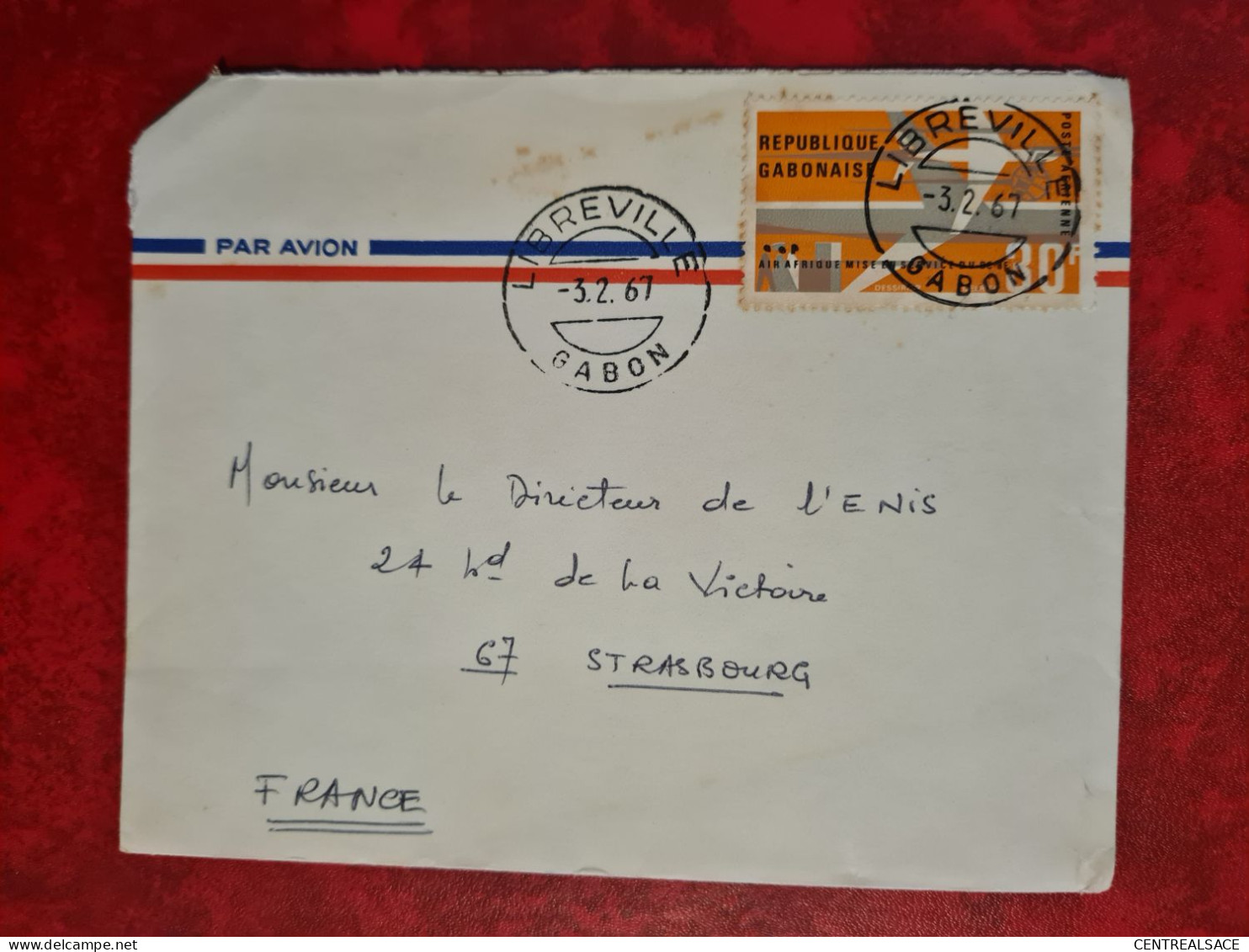 LETTRE Gabon, LIBREVILLE 1967 POSTE AERIENNE AIR AFRIQUE - Gabon