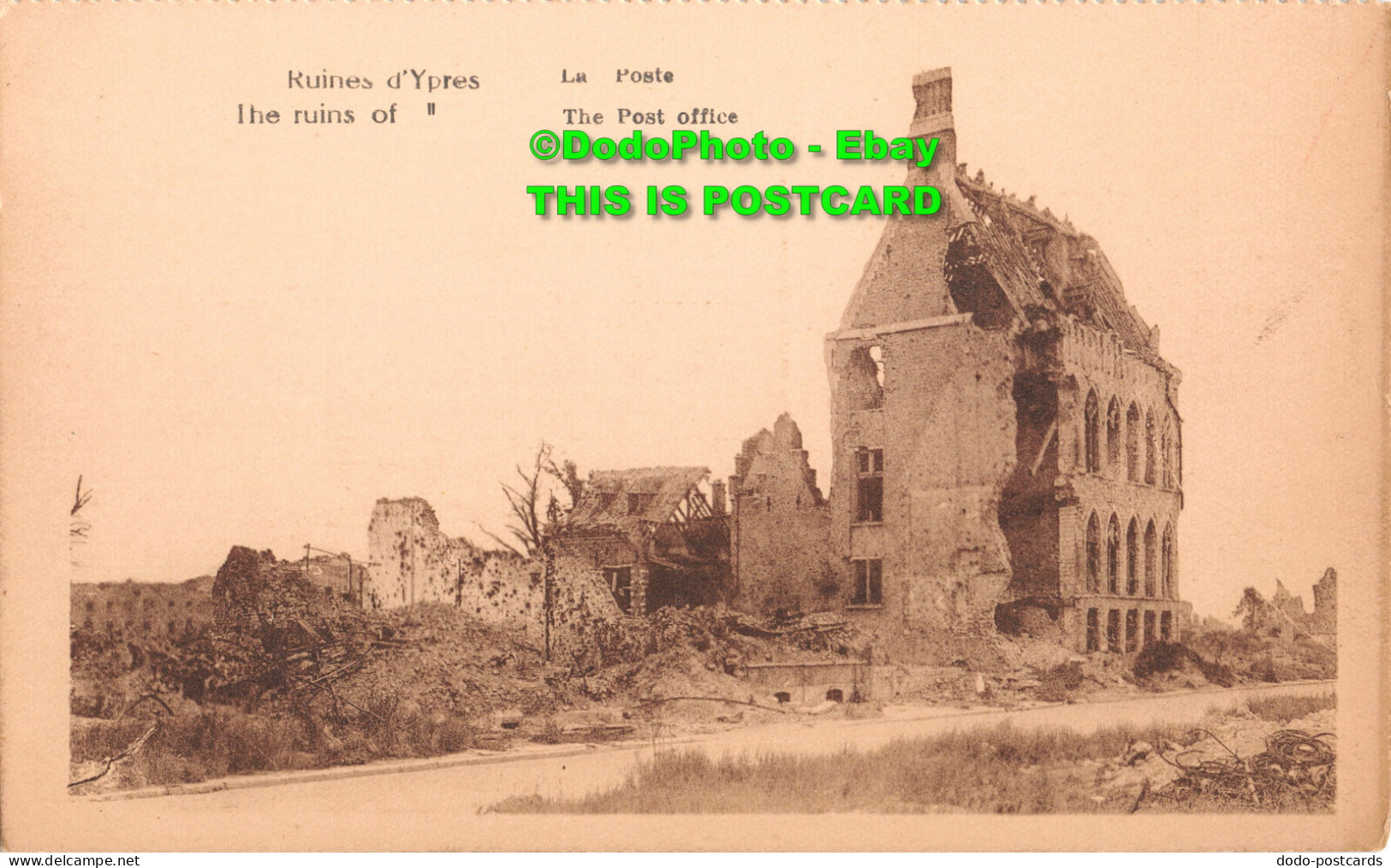 R358780 The Ruins Of Ypres. The Post Office. Legia. Postcard - World