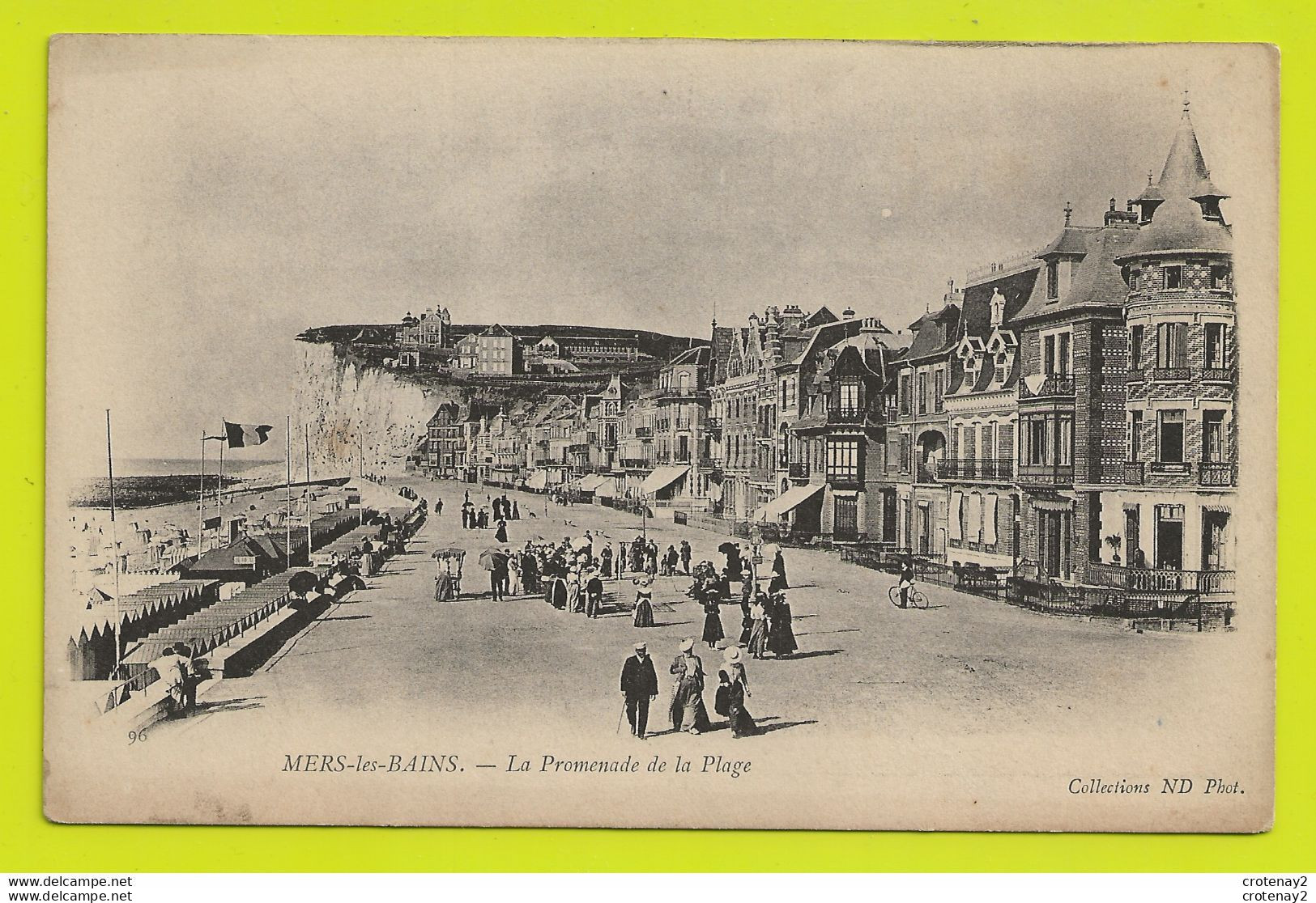 80 MERS LES BAINS N°96 La Promenade De La Plage Groupe Vers Marchande De Glaces ? VOIR DOS Non Séparé Vers 1904 - Mers Les Bains