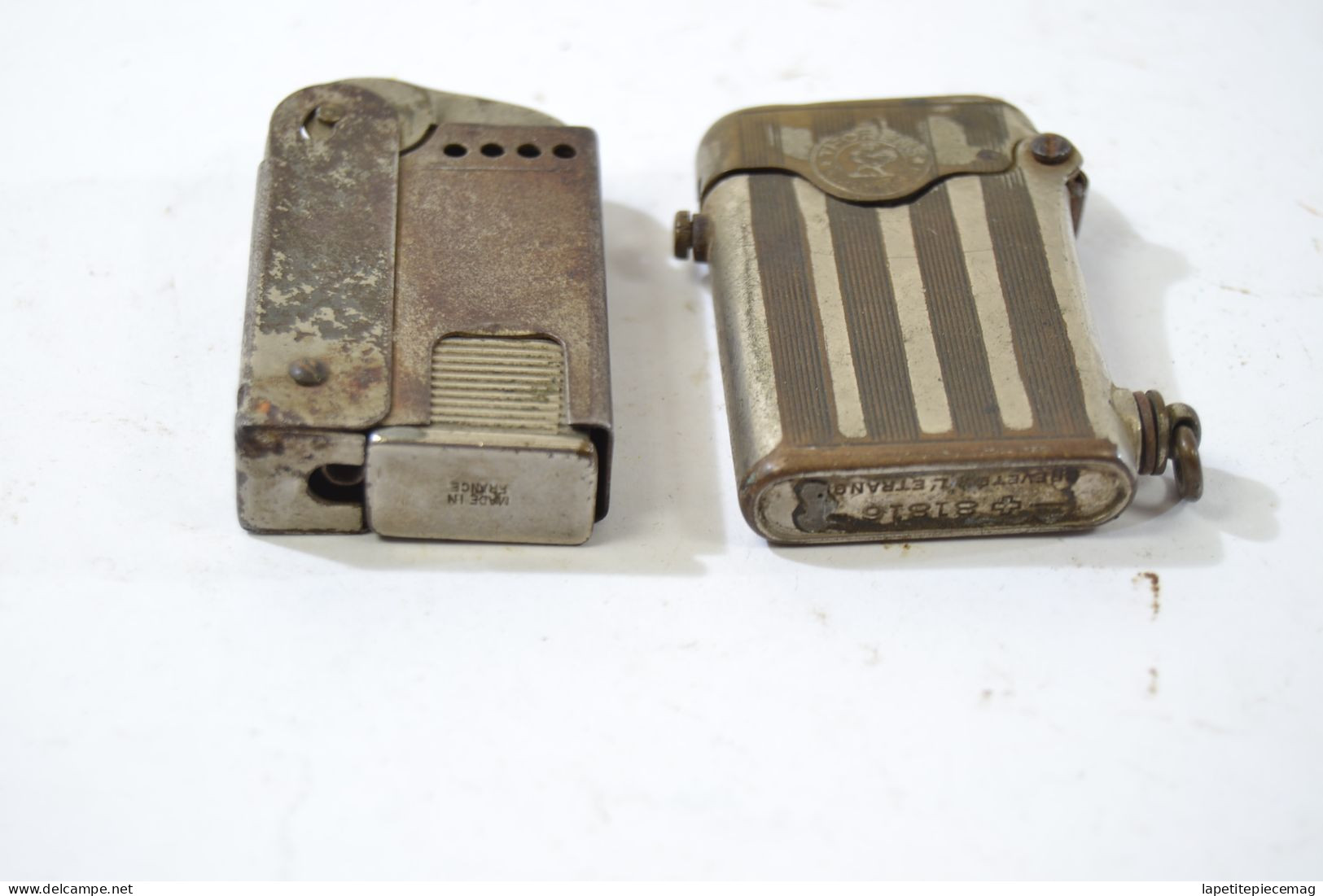 Lot X 2 Briquets Anciens THORENS Suisse Et Briquet MADEIN FRANCE Style Regens ? - Autres & Non Classés