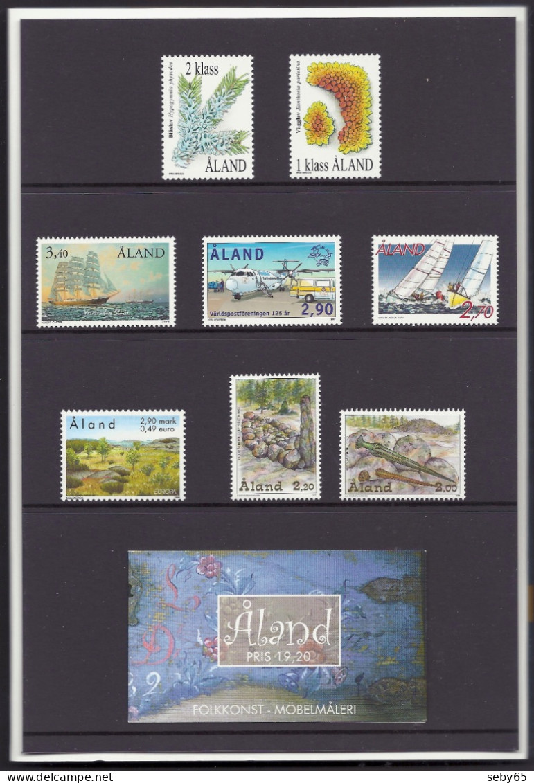 Aland 1999 - Complete Year Set, Full Stamp Collection, With Nice Folder, Mint - MNH - Aland