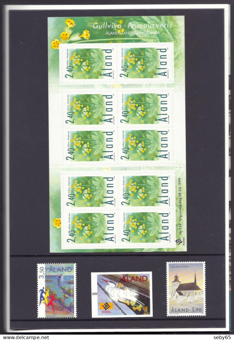 Aland 1999 - Complete Year Set, Full Stamp Collection, With Nice Folder, Mint - MNH - Aland