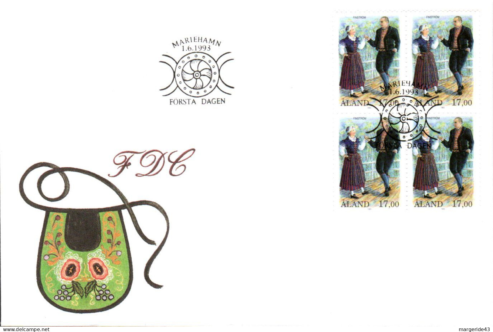 ALAND FDC 1993 COSTUME - Ålandinseln