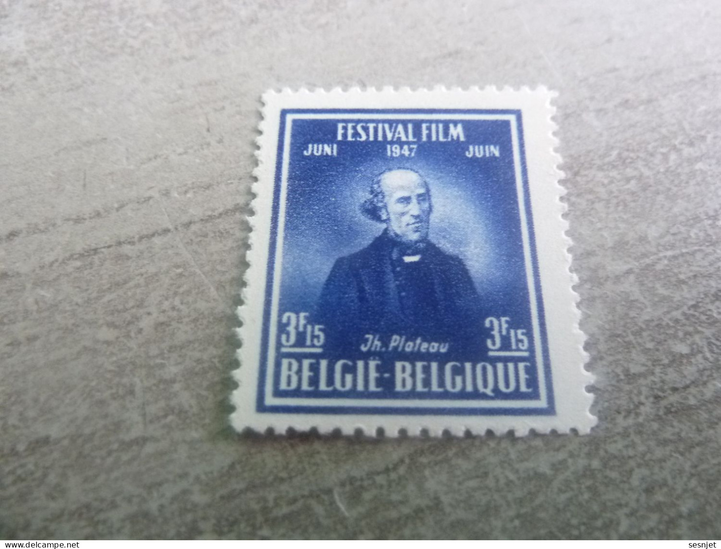 Belgique - Festival Film Juin 1947 - Gand - Val 3f.15 - Bleu Foncé - Non Oblitéré - Année 1947 - - Unused Stamps