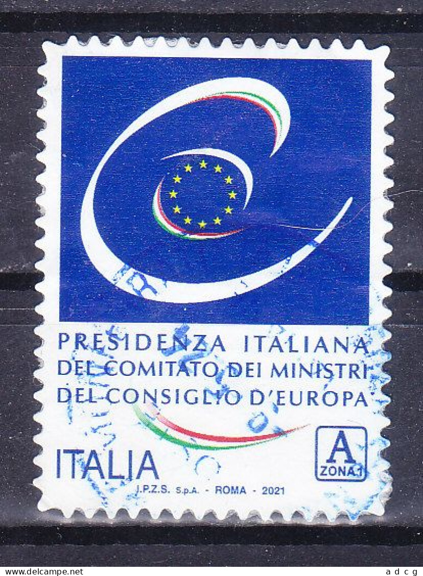 2021  PRESIDENZA ITALIANA UE  USATO - 2011-20: Oblitérés