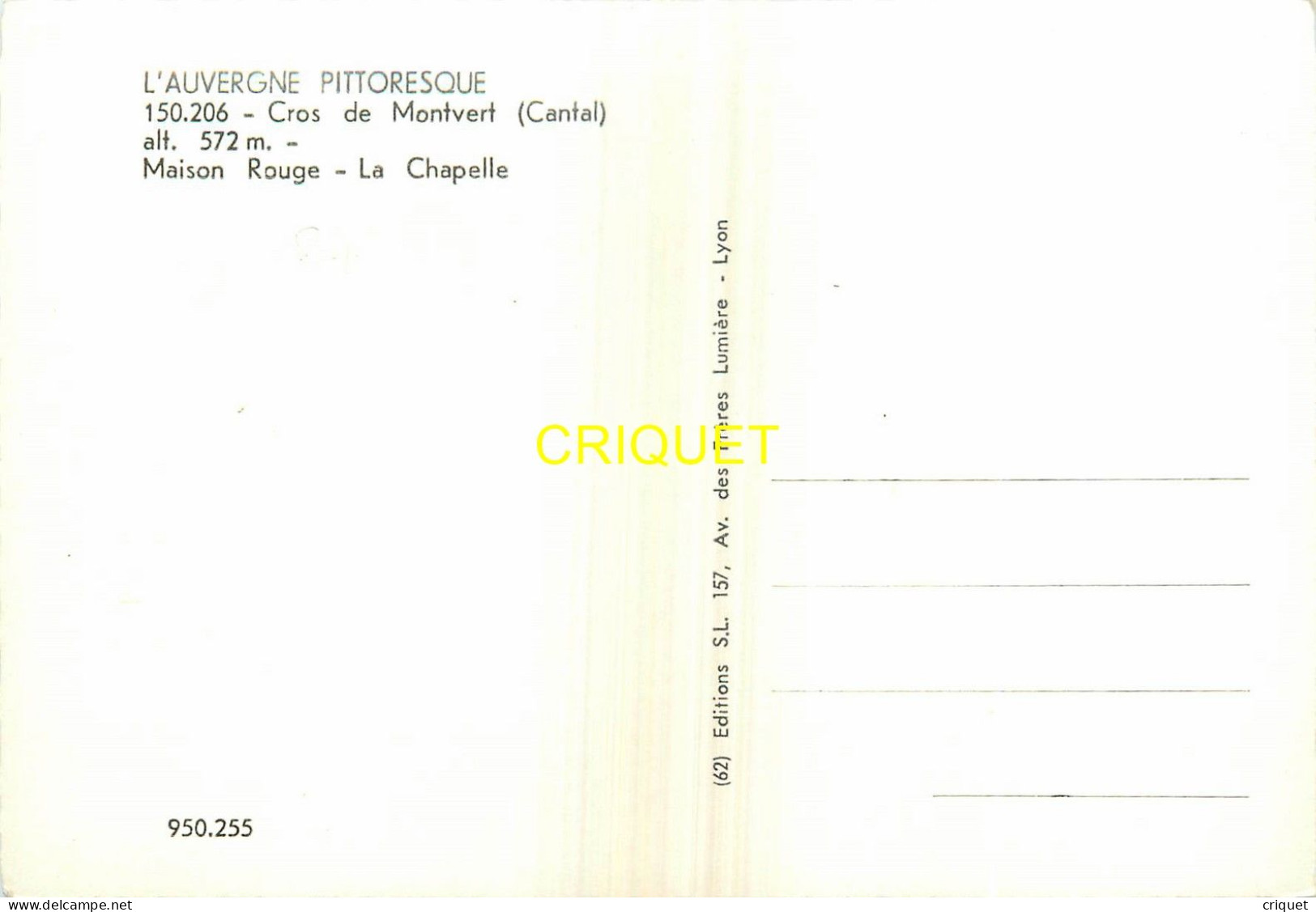 15 Cros De Montvert, Maison Rouge, La Chapelle, Carte Pas Courante - Autres & Non Classés