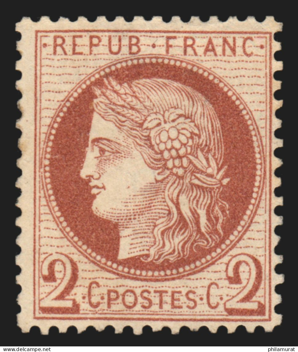 N°51, Cérès 2c Rouge-brun, Neuf * Légère Trace De Charnière - TB - 1871-1875 Ceres