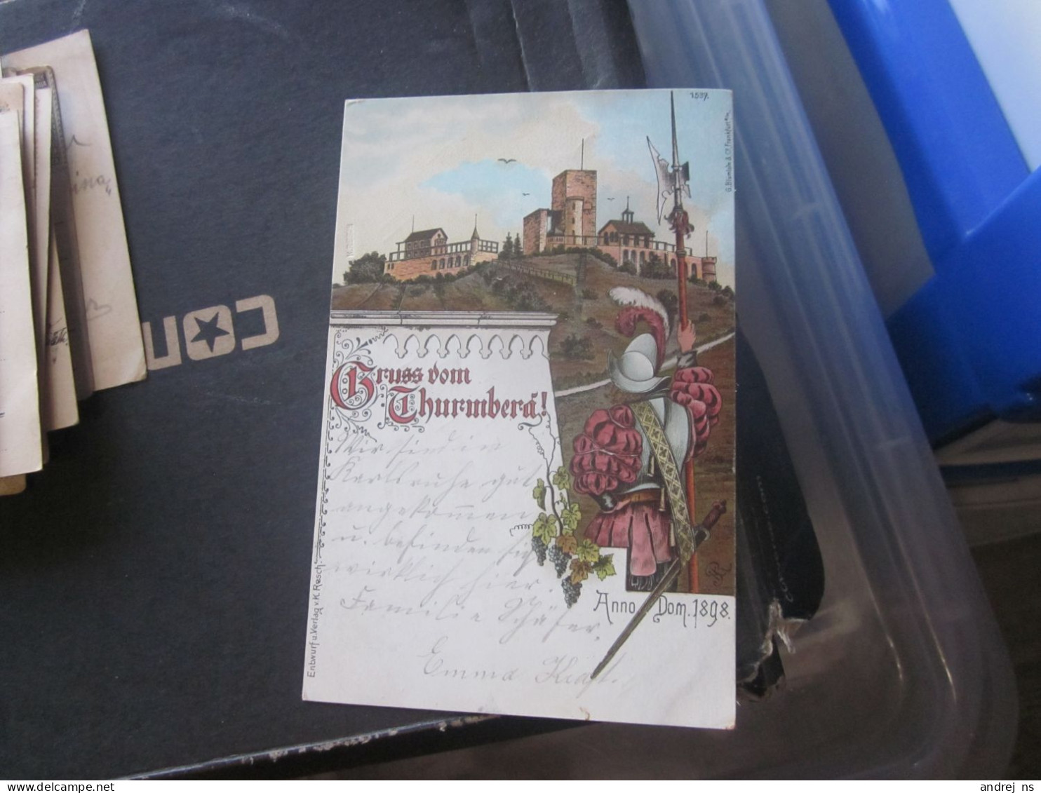 Gruss Vom Thurmberg 1898 Old Litho Postcards - Sonstige & Ohne Zuordnung