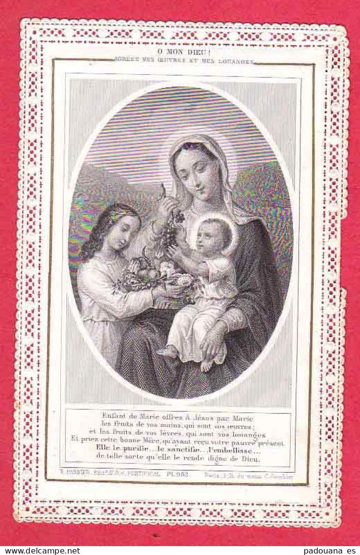 AD225 CANIVET IMAGES PIEUSES IMAGES RELIGIEUSES MEDAILLE DE L'ENFANT DE MARIE CH LETAILLE PL.288 EN 1881 - Images Religieuses