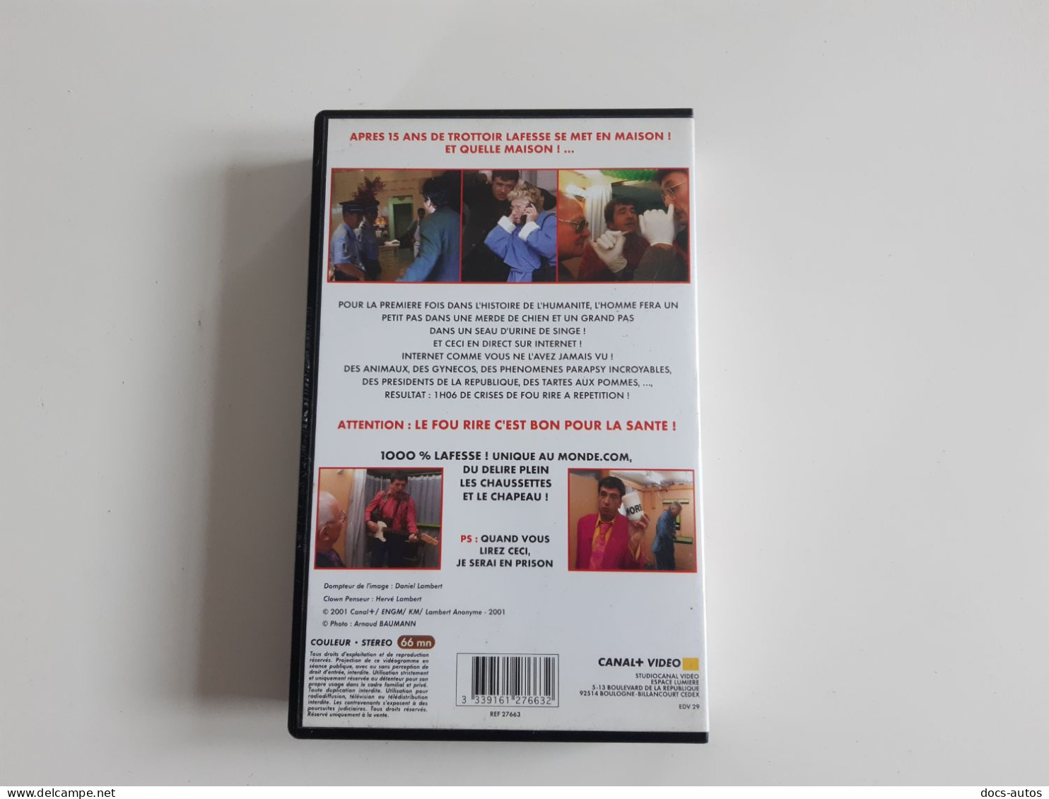 Cassette Vidéo VHS Lafesse Unique Au Monde.com - Comédie