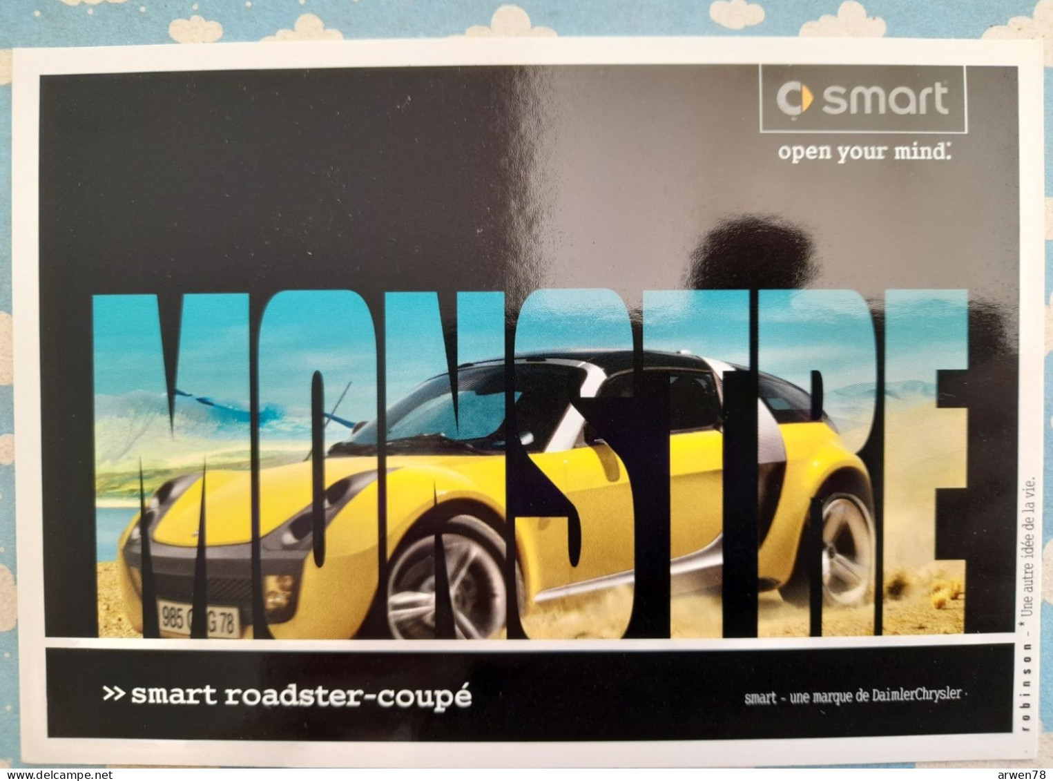 PUBLICITE AUTO VOITURE SMART ROADSTER COUPE - Advertising