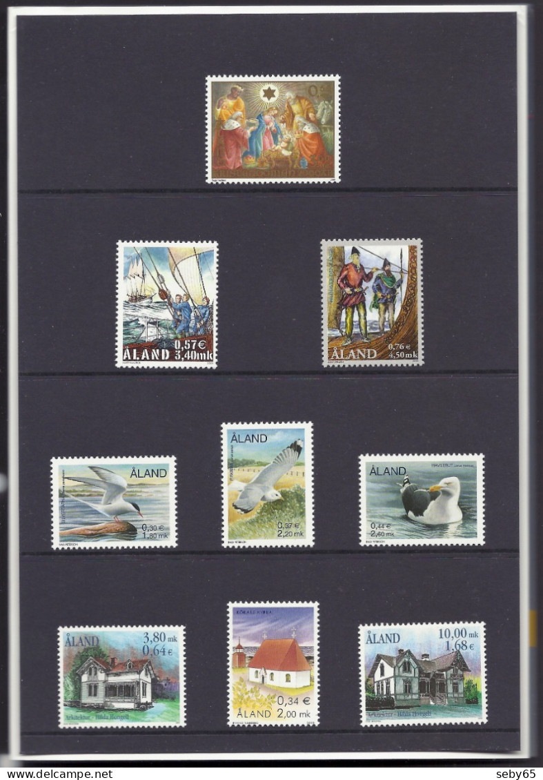 Aland 2000 - Complete Year Set, Full Stamp Collection, With Nice Folder, Mint - MNH - Aland