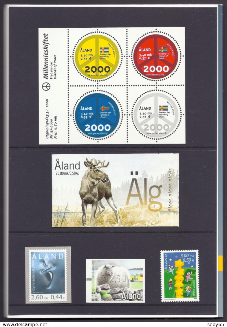 Aland 2000 - Complete Year Set, Full Stamp Collection, With Nice Folder, Mint - MNH - Ålandinseln