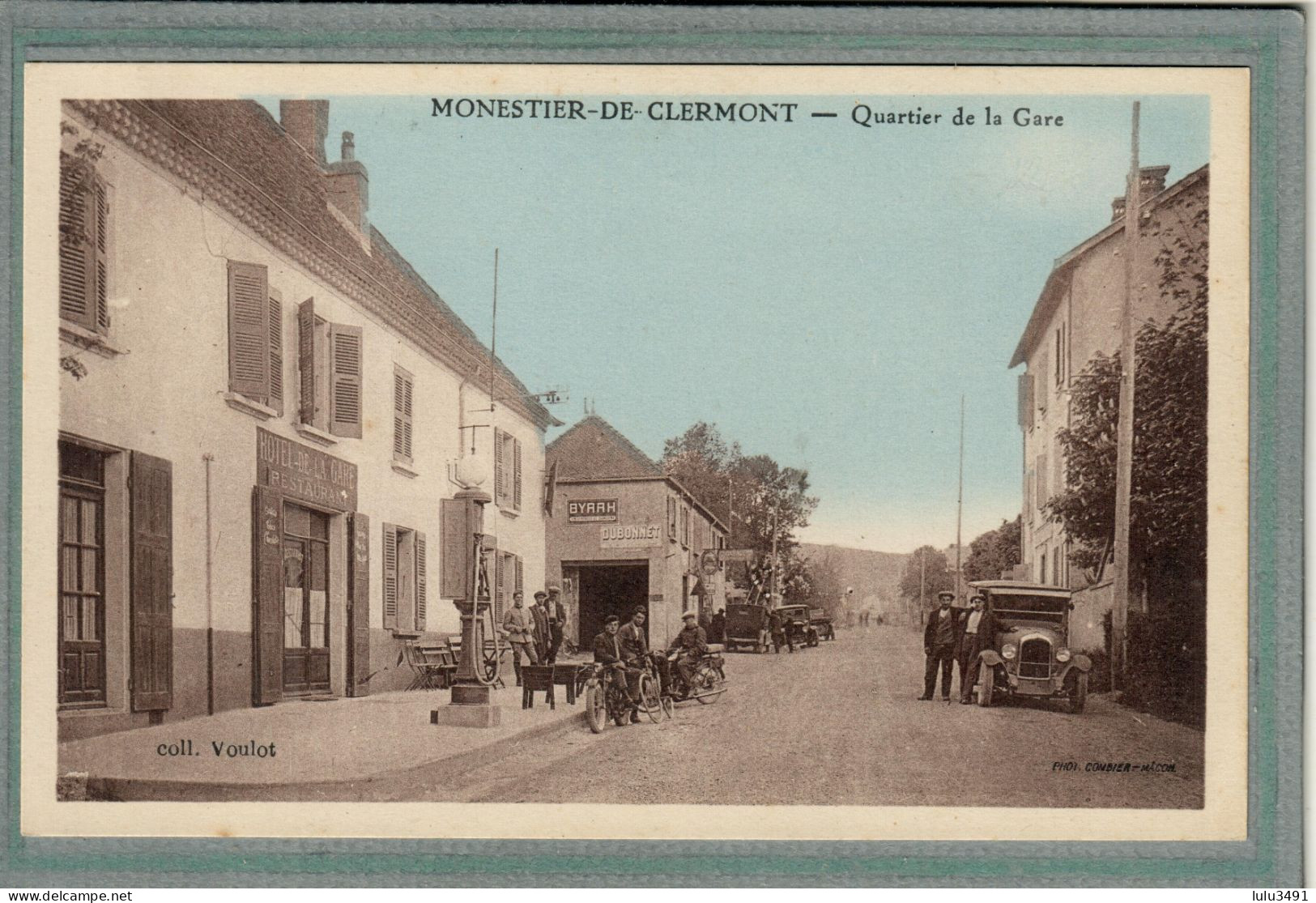 CPA (38) MONESTIER-de-CLERMONT - Aspect Du Quartier De La Gare En 1930 - Carte Colorisée - Other & Unclassified