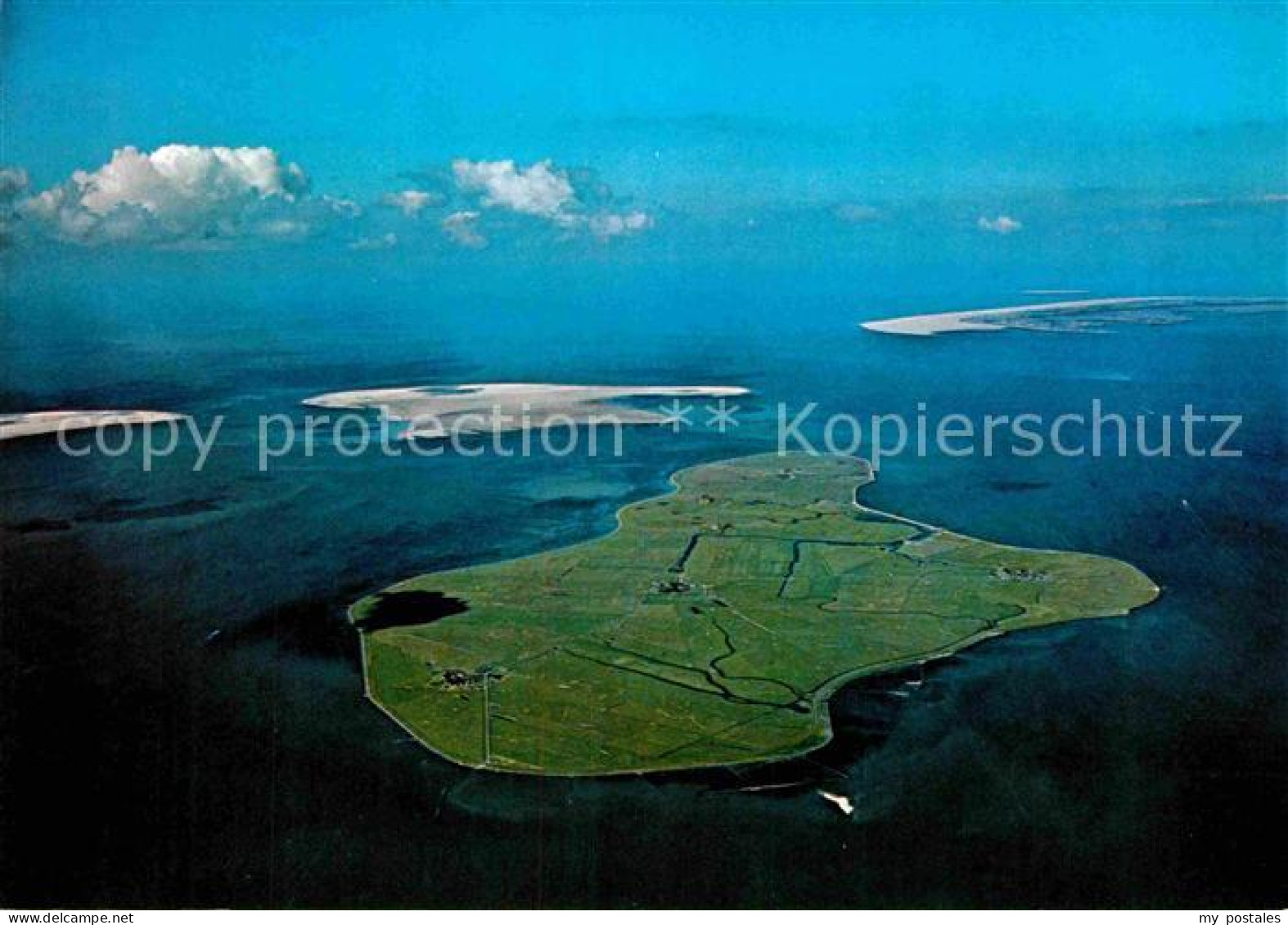 72787972 Hallig Hooge Fliegeraufnahme Aus 1800 M Hoehe Im Hintergrund Insel Amru - Sonstige & Ohne Zuordnung