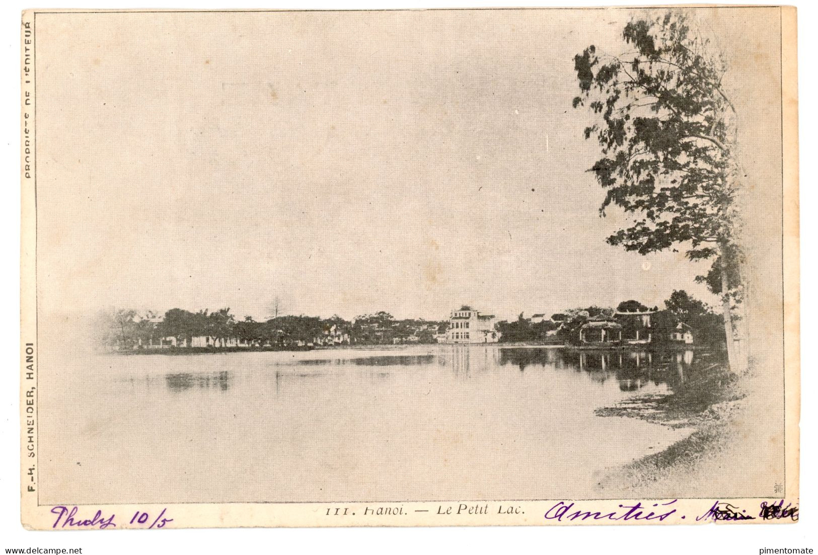 INDOCHINE FRANCAISE VIET NAM TONKIN HANOI LE PETIT LAC 1903 - Viêt-Nam