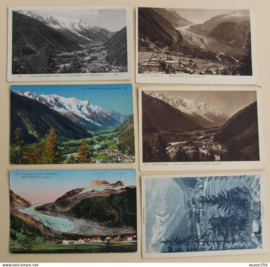 Argentière, Chamonix (Haute-Savoie), Mont-Blanc, Glacier, Lot De 6 CPA - Chamonix-Mont-Blanc