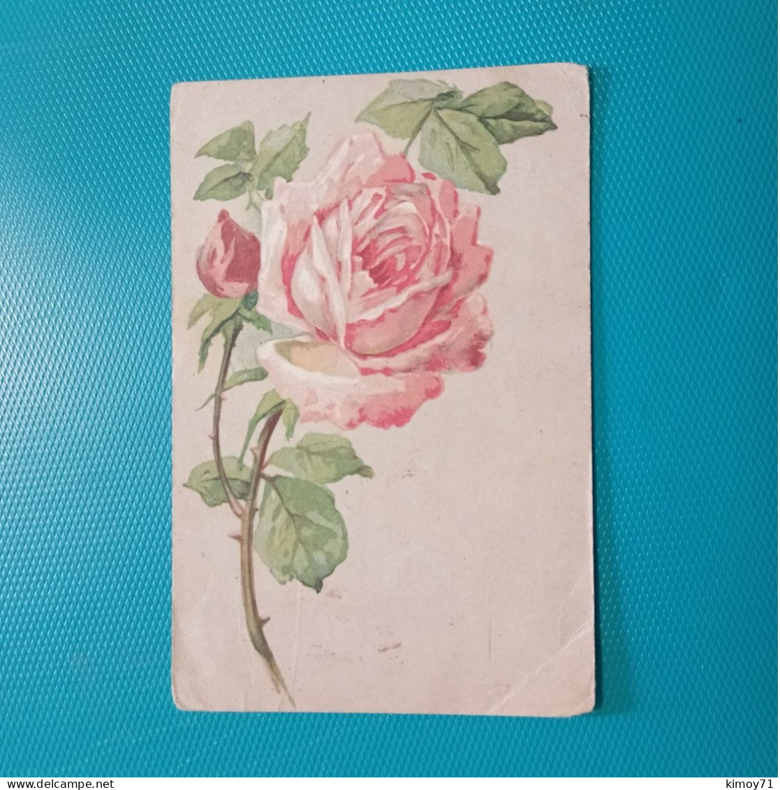 Cartolina Rosa. Viaggiata 1920 - Flowers