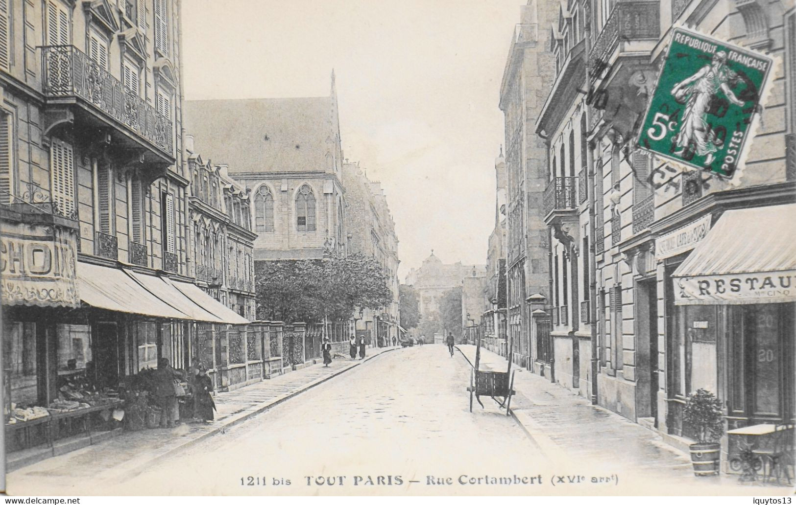 CPA. [75] > TOUT PARIS > N° 1211 Bis - Rue Cortambert - (XVIe Arrt.) - 1910 - BE - Arrondissement: 16