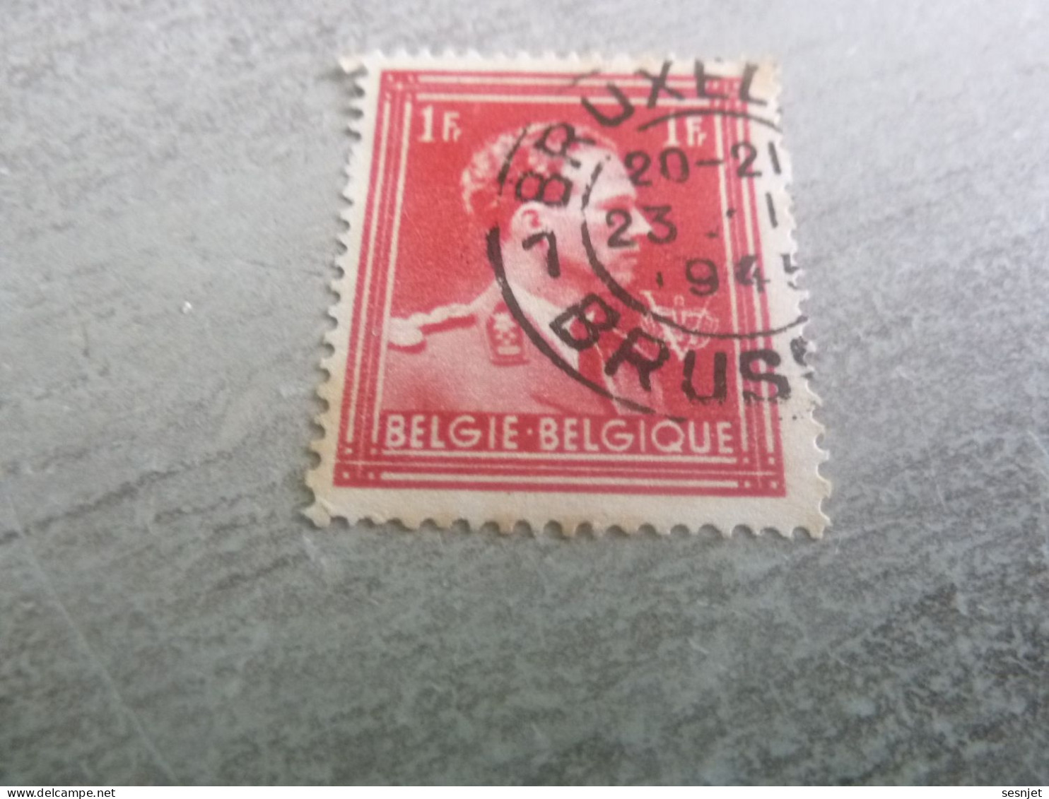 Belgique - Albert 1 - Val  1f. - Rose, Rouge - Oblitéré - Année 1946 - - Oblitérés