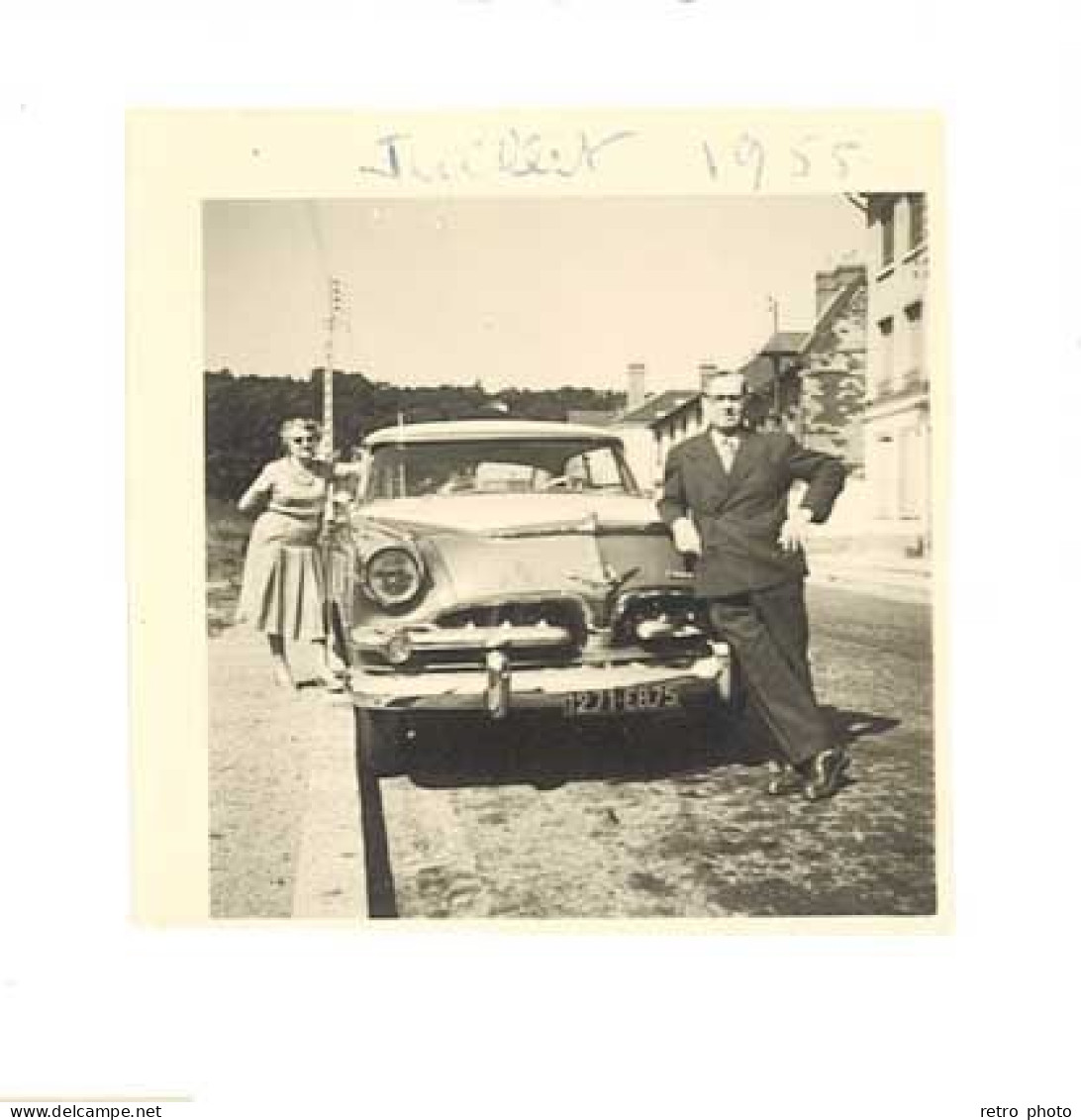 Petite Photo Automobile Américaine Dodge , Pont Audemer 1955 - Auto's