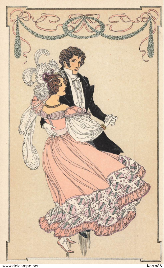M. M. VIENNE * CPA Illustrateur Jugendstil Art Nouveau * Vienne Viennoise * Homme Femme Danse Dancers - Altri & Non Classificati