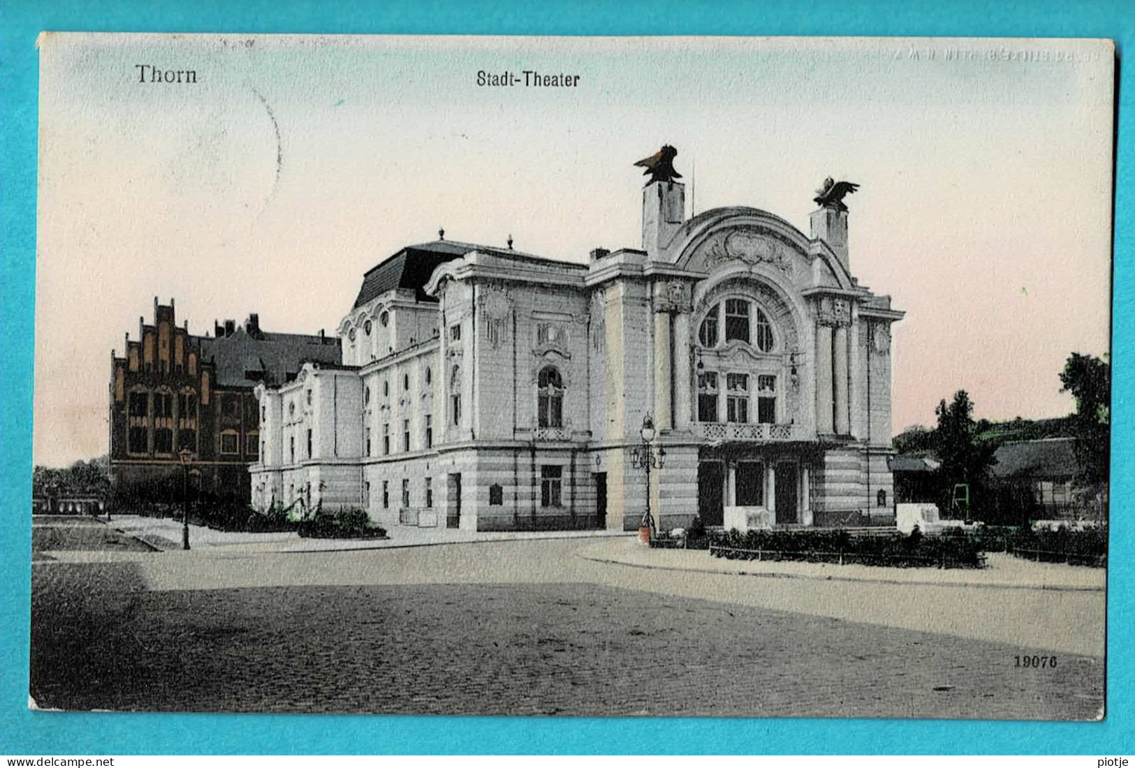 * Thorn - Westpreussen (Ehemalige Dt. Gebiete - Deutschland) * (Reinicke & Rubin, 19076) Stadt Theater, Théatre, Couleur - Westpreussen