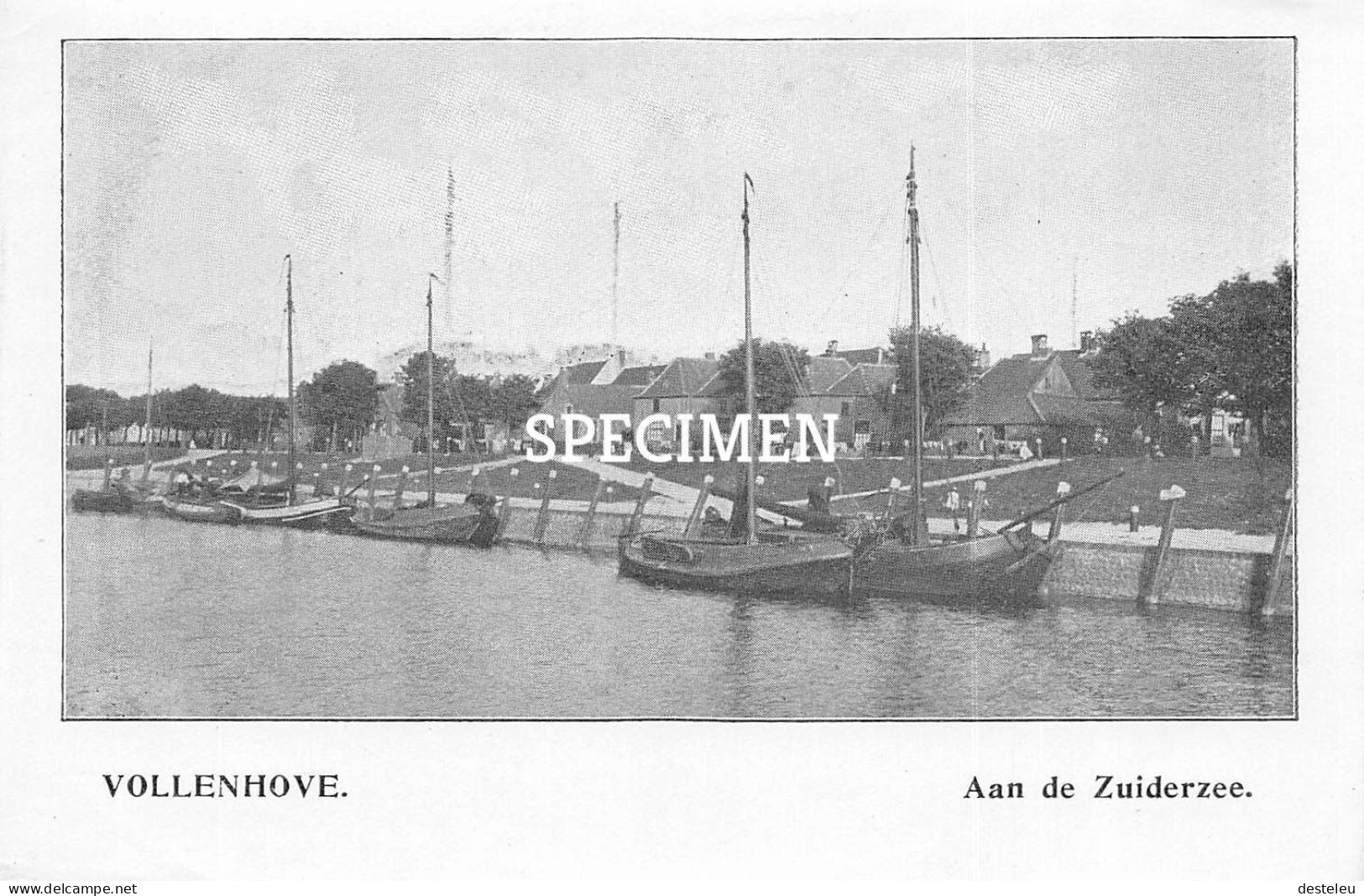 Prent - Aan De Zuiderzee - Vollenhove   - 8.5x12.5 Cm - Steenwijk