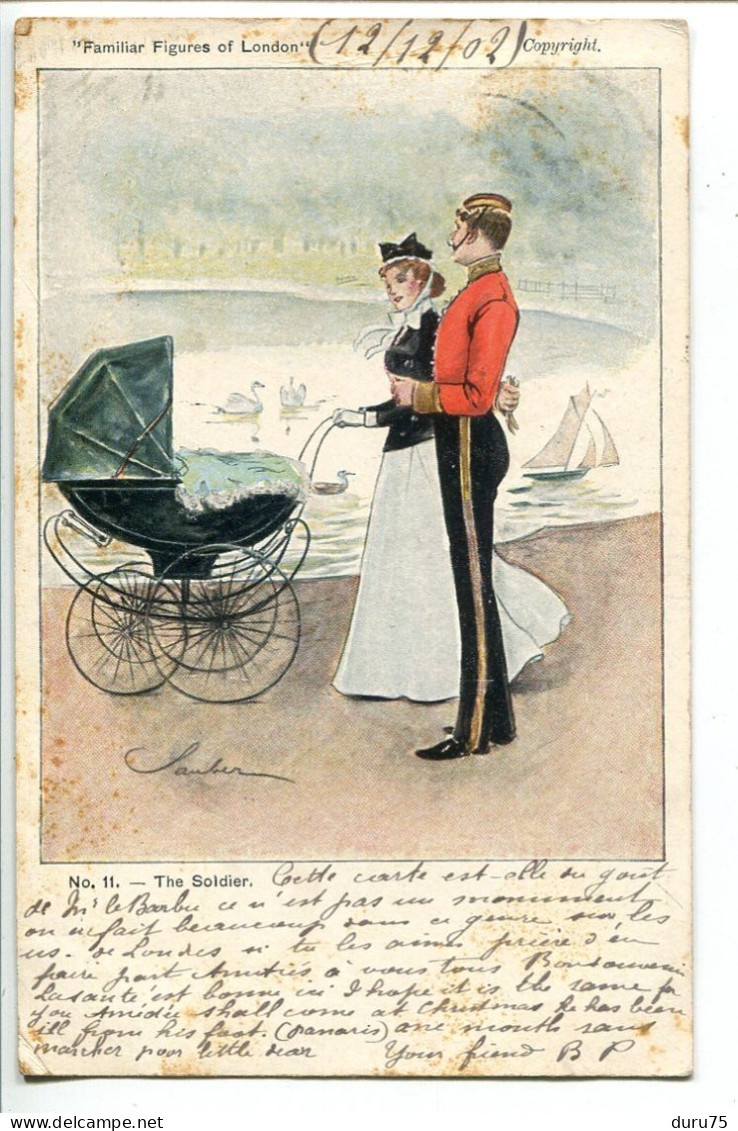 ANGLETERRE LOT De 3 Pionnières 1903 * THE SOLDIER / THE FLOWER GIRL / HOT POTATOES  Familiar Figures Of London *  Sauber - Autres & Non Classés