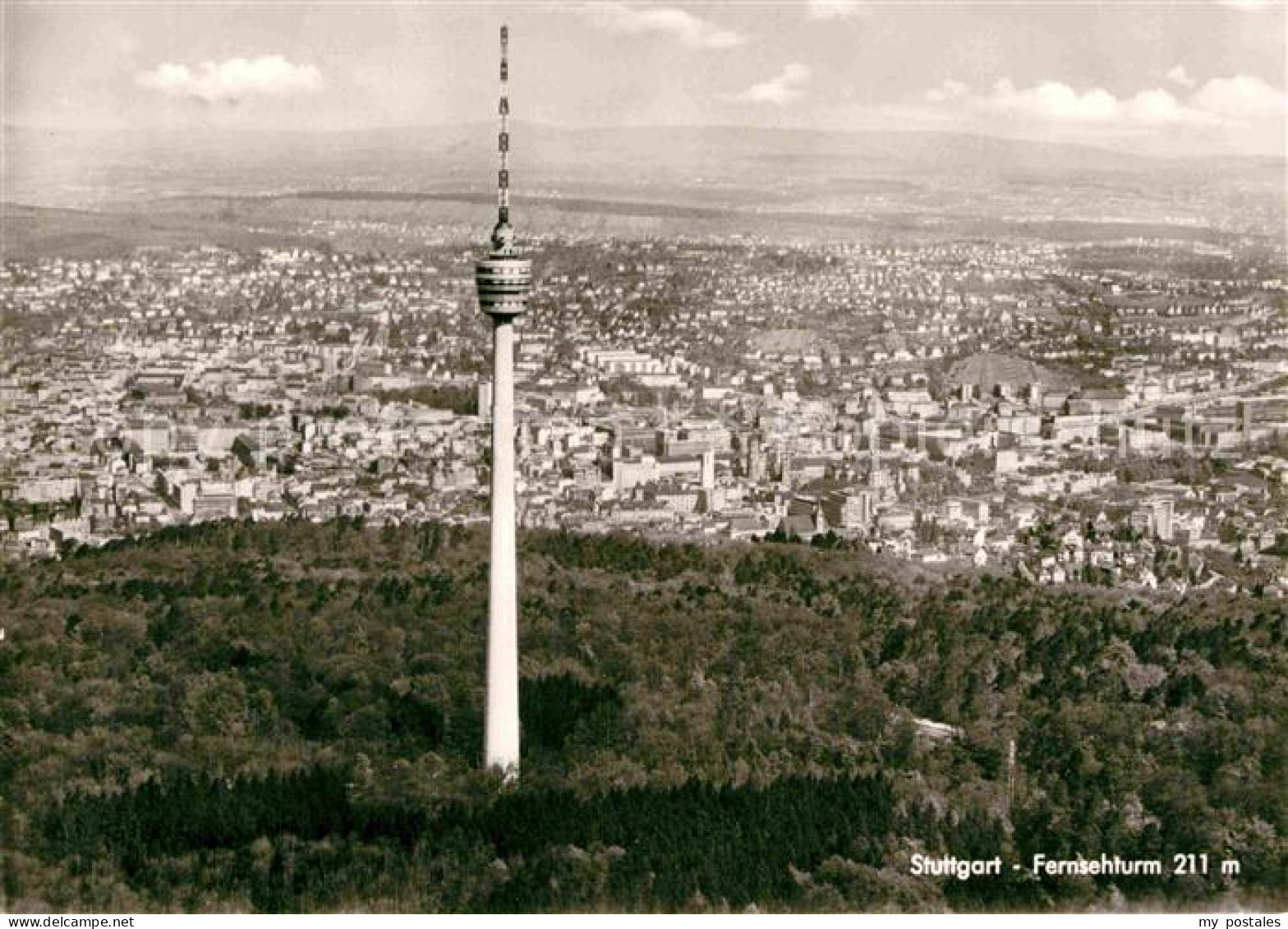 72787489 Stuttgart Fernsehturm Blick Ueber Die Stadt Fliegeraufnahme Stuttgart - Stuttgart