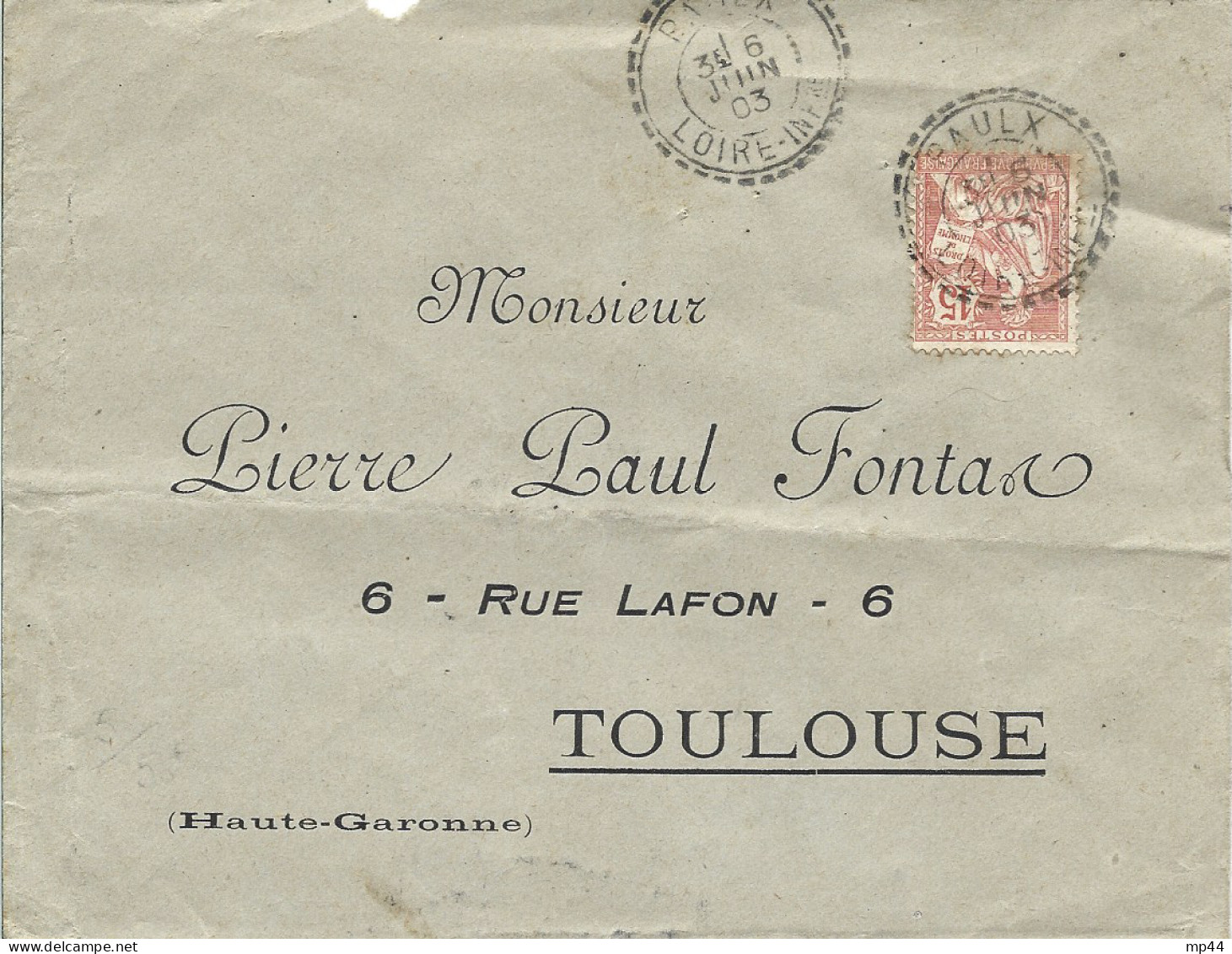 2L4 --- 44 PAULX B2 Mouchon - Manual Postmarks