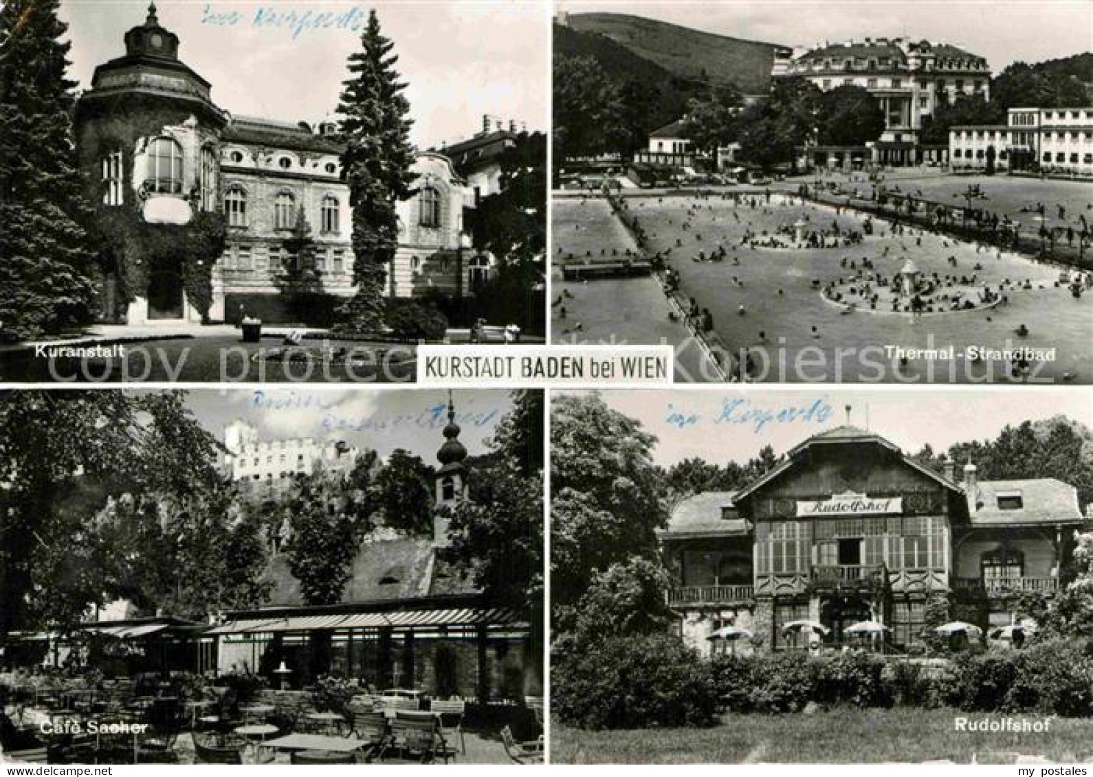 72787482 Baden Wien Kuranstalt Thermal Strandbad Rudolfshof Cafe Sacher Baden - Other & Unclassified