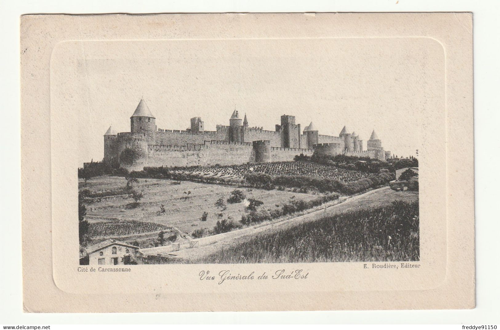 11 . Carcassonne . Vue Générale Sud Est  1910 - Carcassonne