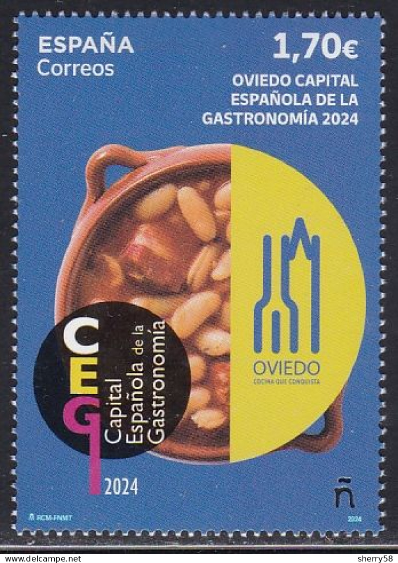 2024-ED. 5739- Capital Española De La Gastronomía 2024. Oviedo- NUEVO - Nuovi