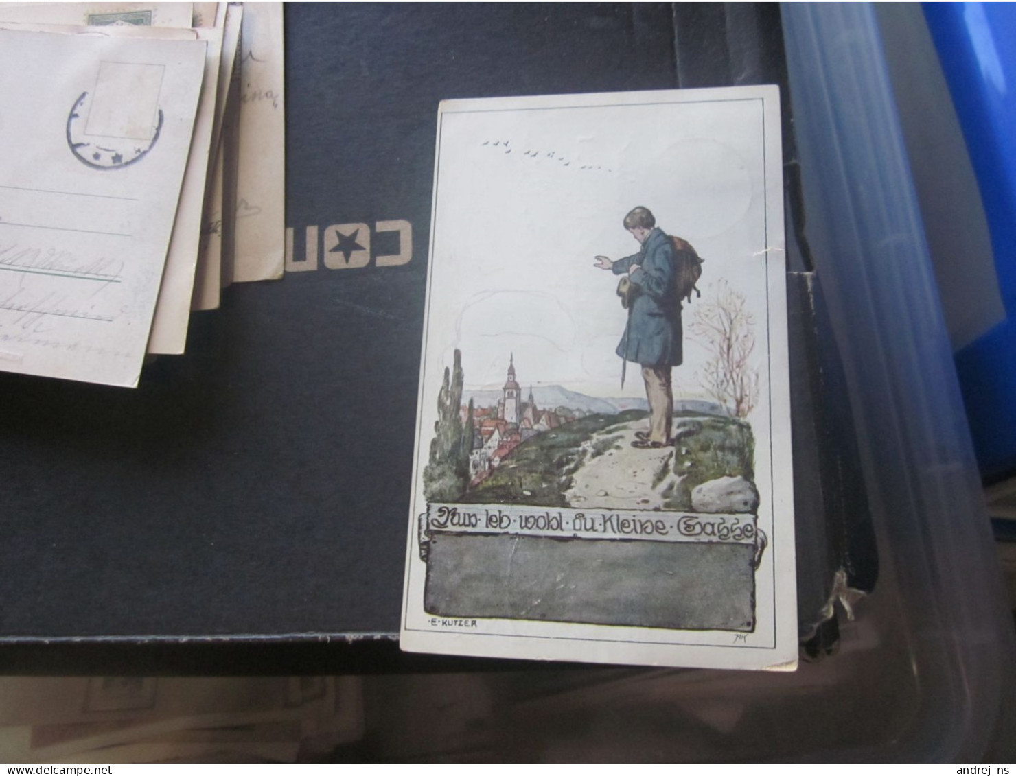 E Kutzer Postkate Cinderella Verein Sudmark Graz, Abbazia Stamps Old Postcards - Autres & Non Classés