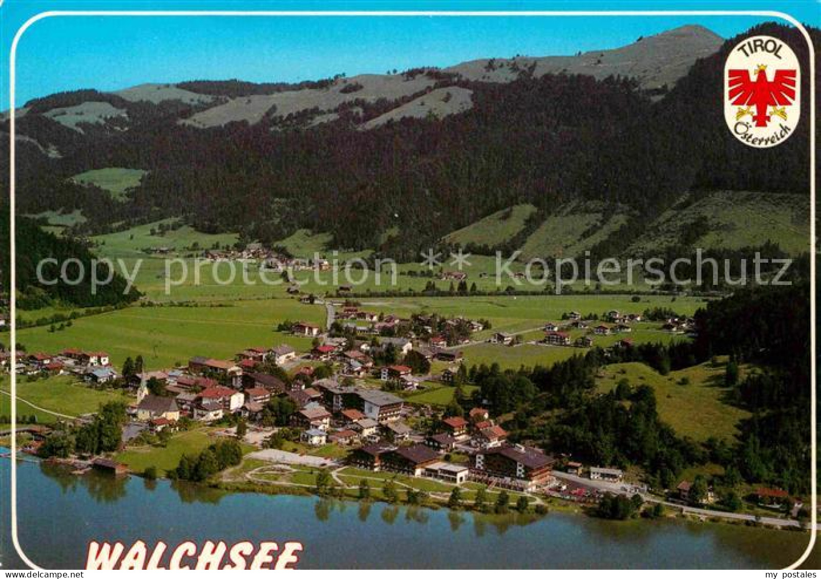 72787451 Walchsee Tirol Fliegeraufnahme Mit Kaisergebirge Walchsee - Sonstige & Ohne Zuordnung