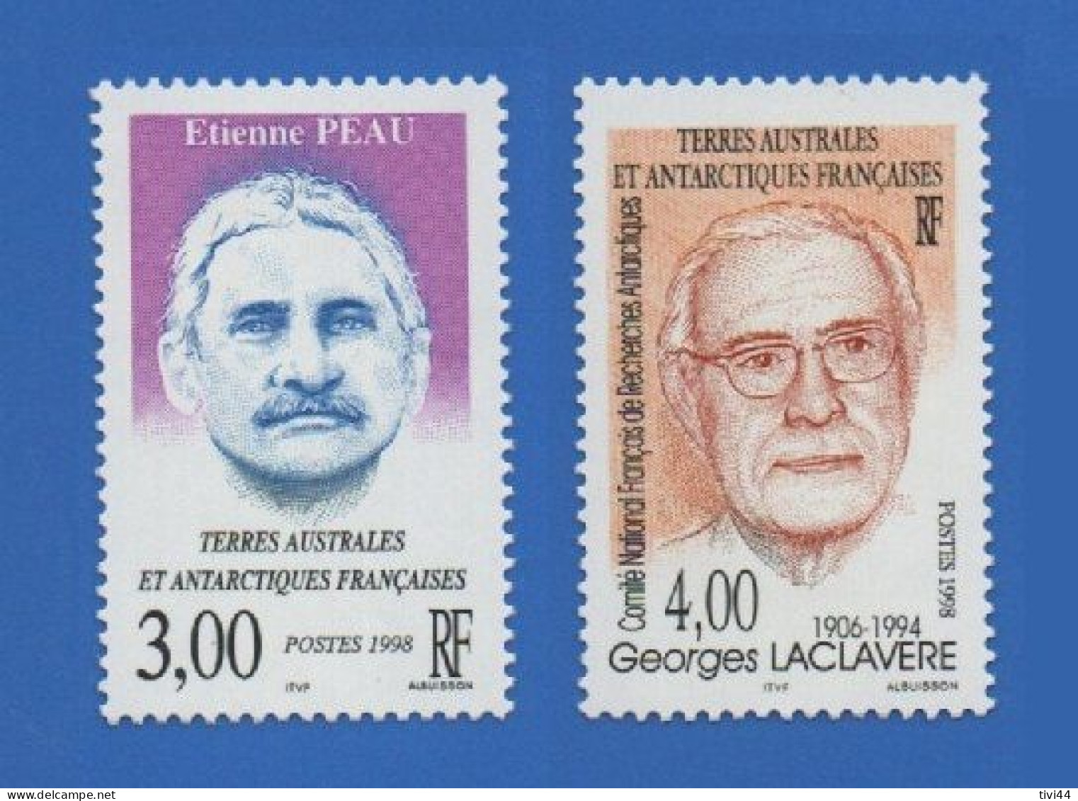 TAAF 227 + 232 NEUFS ** ETIENNE PEAU + GEORGES LACLAVERE - Unused Stamps