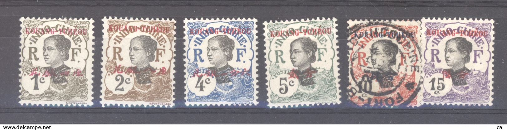 Kouang Tchéou   :  Yv  18-23  * , (o) - Unused Stamps