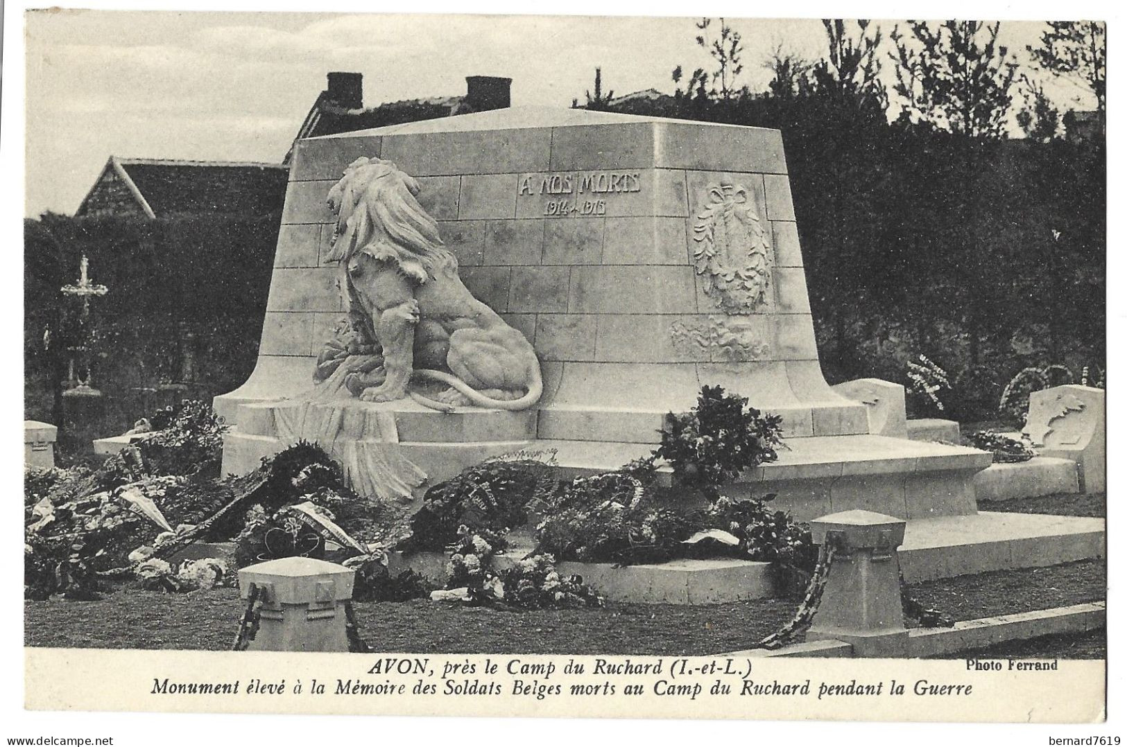 37 Avon Pres Le Camp Du Ruchard -  Monument Eleve  A La Memoire Des Soldats Belges Morts Au Camp Du Ruchard - Belgique - Andere & Zonder Classificatie