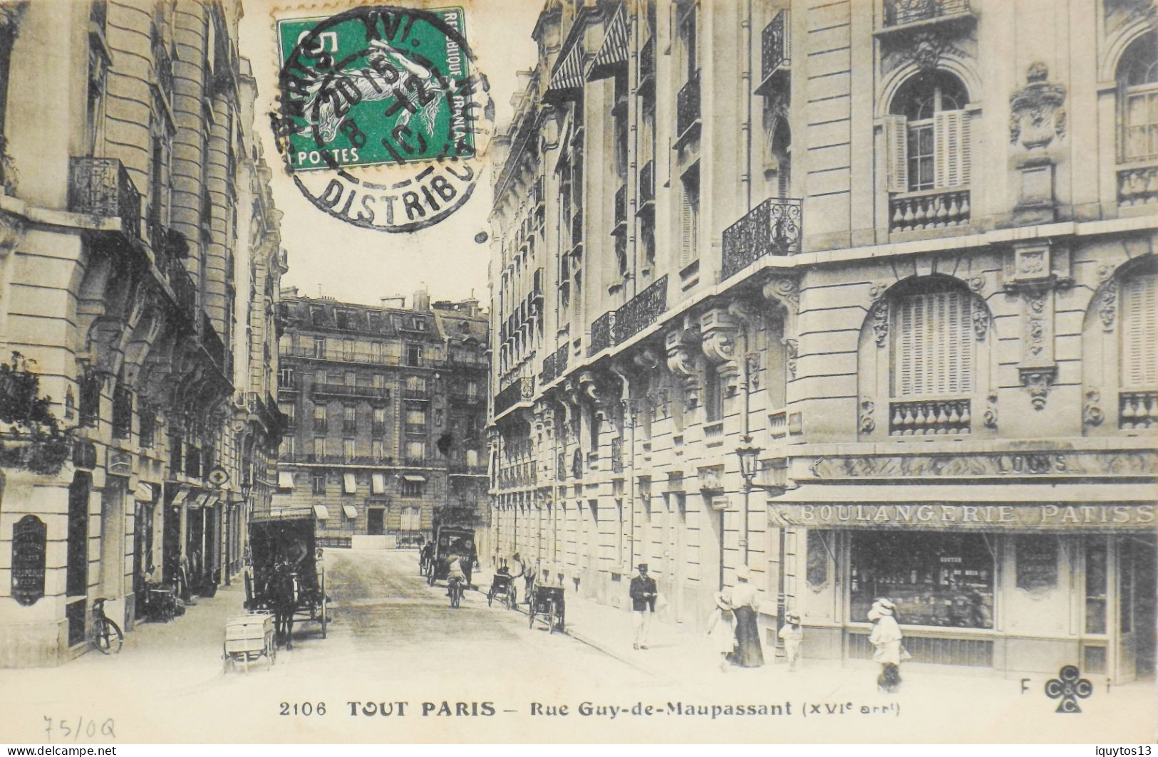 CPA. [75] > TOUT PARIS > N° 2106 - Rue Guy De Maupassant - (XVIe Arrt.) - 1910 - TBE - District 16