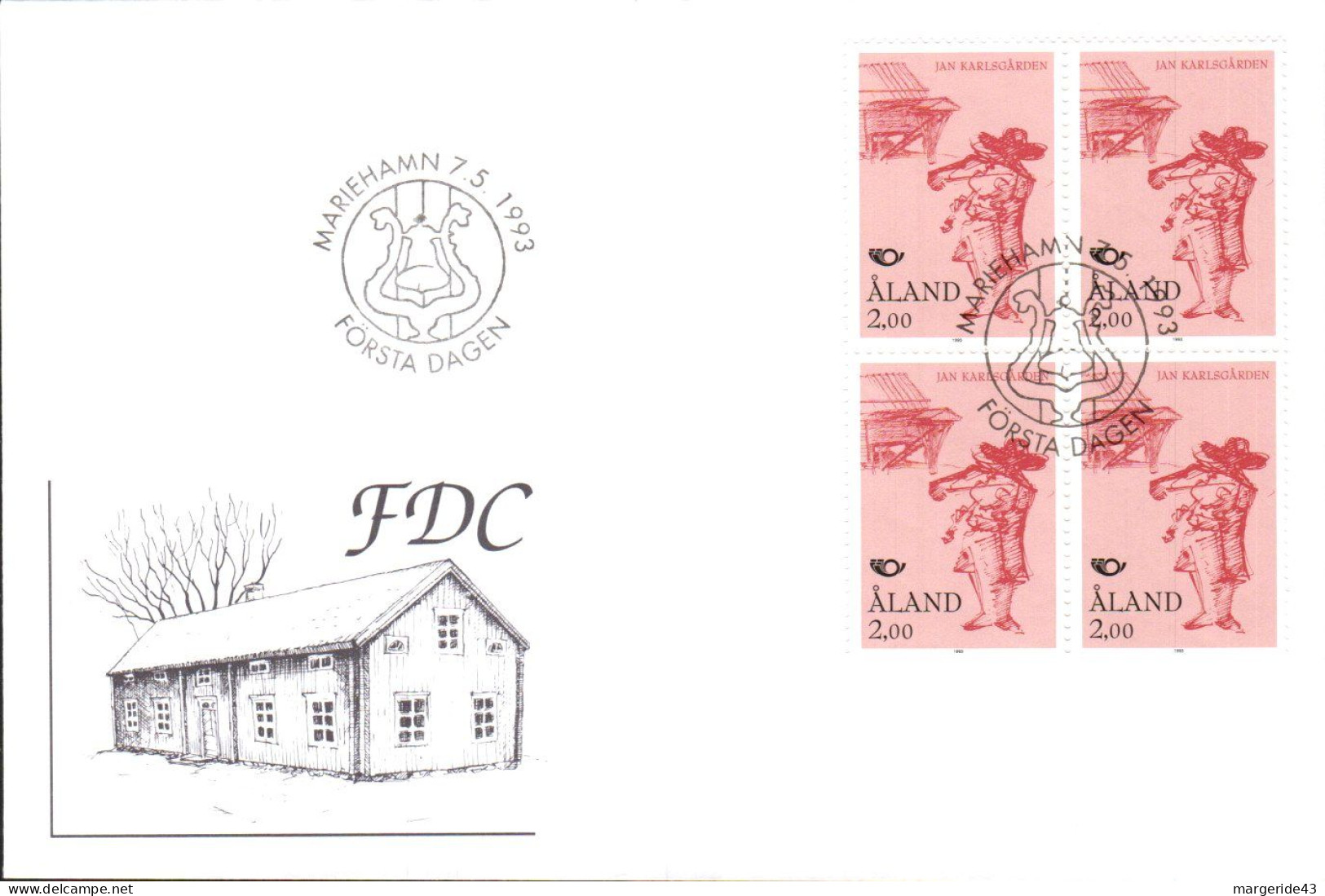 ALAND FDC 1993 MUSEE EN ¨PLEIN AIR - Ålandinseln