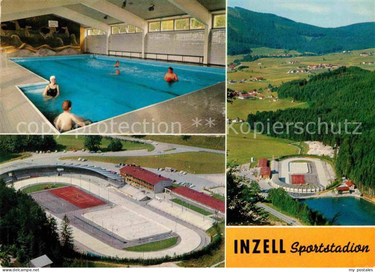 72787187 Inzell Fliegeraufnahme Sportstadion Hallenbad Inzell - Andere & Zonder Classificatie