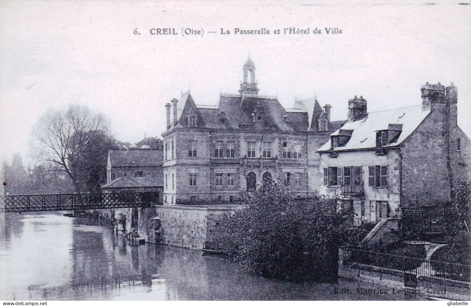 60 - Oise -  CREIL - La Passerelle Et L Hotel De Ville - Creil