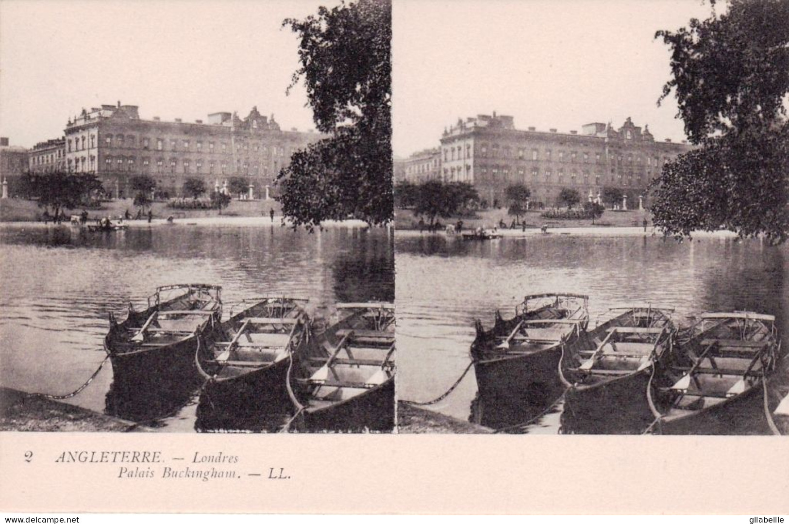 England - LONDON - Buckingham Palace - Stereoscopic Postcard - Altri & Non Classificati