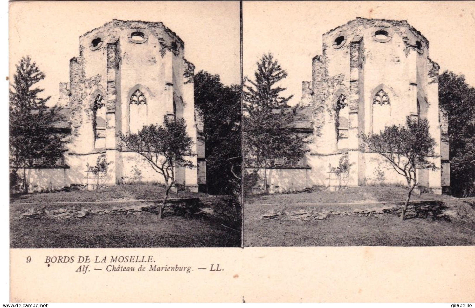 ALF - Chateau De Marienburg   - Bords De La Moselle - Stereoskopische Karte - Alf-Bullay
