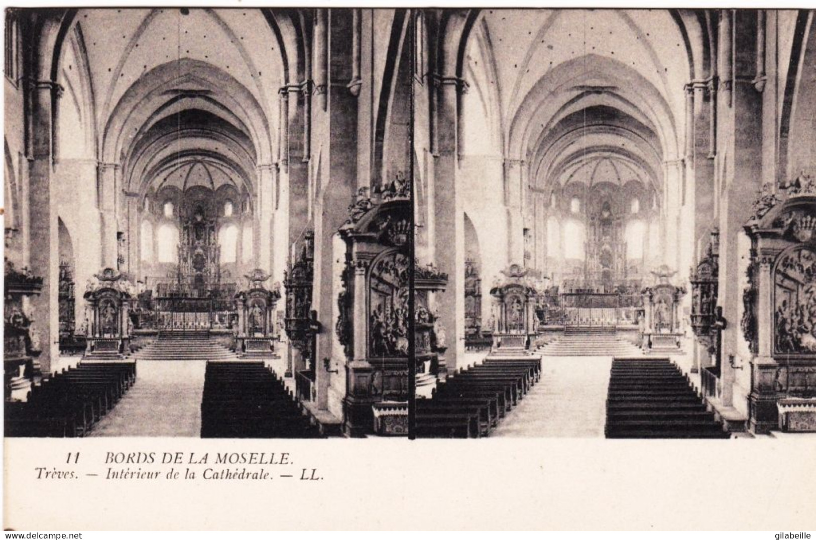 TRIER - TREVES - Interieur De La Cathedrale   - Bords De La Moselle - Stereoskopische Karte - Trier