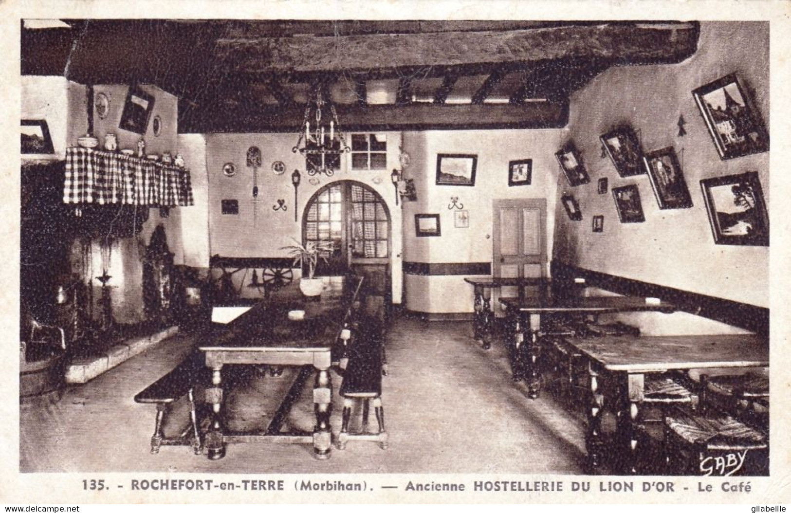 56 - Morbihan -  ROCHEFORT En TERRE - Ancienne Hostellerie Du Lion D Or - Le Café - Rochefort En Terre